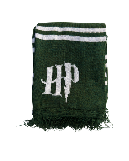 SLYTHERIN SCARF — Green & White